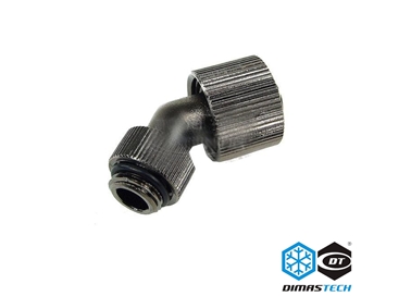 16/10mm Compression Fitting 45° Rotary G1/4 Compact Black Nickel